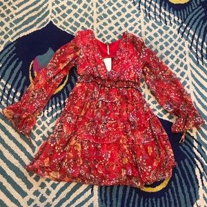 NWT Free People floral red dress